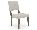 Canadel Upholstered Dining Chair 5051 in TB Fabric and 08 Shadow, three-quarter view