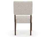 Canadel Upholstered Dining Chair 5051 in TB Fabric and 19 Cognac Washed, back view