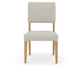 Canadel Upholstered Dining Chair 5051 in TB Fabric and 20 Caramel Washed, front view