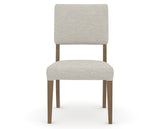 Canadel Upholstered Dining Chair 5051 in TB Fabric and 25 Pecan Washed, front view