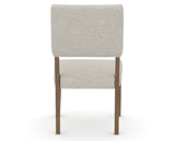 Canadel Upholstered Dining Chair 5051 in TB Fabric and 25 Pecan Washed, back view