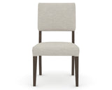 Canadel Upholstered Dining Chair 5051 in TB Fabric and 29 Hazelnut Washed, front view