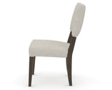 Canadel Upholstered Dining Chair 5051 in TB Fabric and 29 Hazelnut Washed, side view