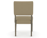 Canadel Upholstered Dining Chair 5051 in XY Faux Leather and 08 Shadow, back view