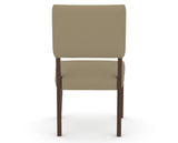 Canadel Upholstered Dining Chair 5051 in XY Faux Leather and 19 Cognac Washed, back view