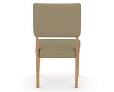 Canadel Upholstered Dining Chair 5051 in XY Faux Leather and 20 Caramel Washed, back view
