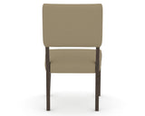 Canadel Upholstered Dining Chair 5051 in XY Faux Leather and 29 Hazelnut Washed, back view