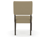 Canadel Upholstered Dining Chair 5051 in XY Faux Leather and 59 Davy's Grey, back view