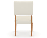 Canadel Upholstered Dining Chair 5051 in YJ Faux Leather and 01 Honey Washed, back view