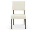 Canadel Upholstered Dining Chair 5051 in YJ Faux Leather and 08 Shadow, front view