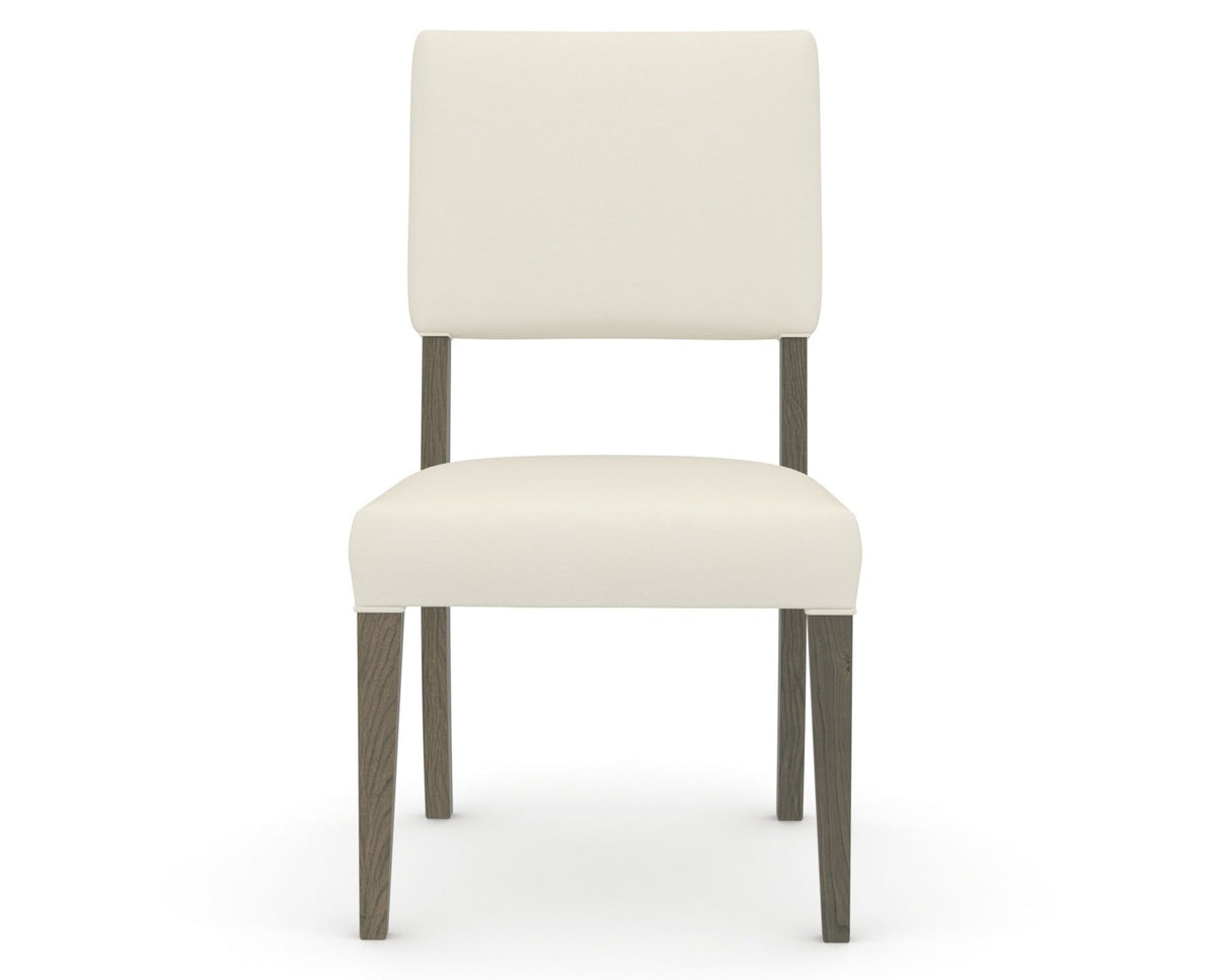 Canadel Upholstered Dining Chair 5051 in YJ Faux Leather and 08 Shadow, front view