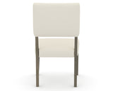 Canadel Upholstered Dining Chair 5051 in YJ Faux Leather and 08 Shadow, back view