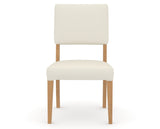 Canadel Upholstered Dining Chair 5051 in YJ Faux Leather and 20 Caramel Washed, front view