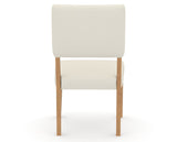 Canadel Upholstered Dining Chair 5051 in YJ Faux Leather and 20 Caramel Washed, back view