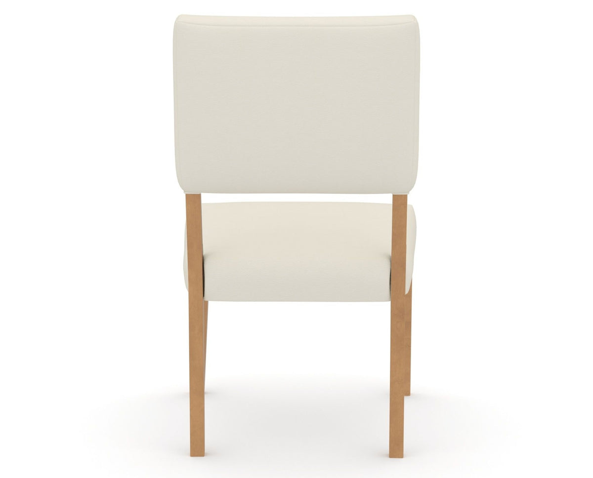 Canadel Upholstered Dining Chair 5051 in YJ Faux Leather and 20 Caramel Washed, back view