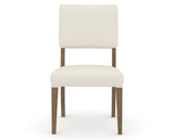 Canadel Upholstered Dining Chair 5051 in YJ Faux Leather and 25 Pecan Washed, front view