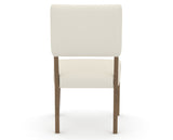 Canadel Upholstered Dining Chair 5051 in YJ Faux Leather and 25 Pecan Washed, back view
