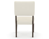 Canadel Upholstered Dining Chair 5051 in YJ Faux Leather and 29 Hazelnut Washed, back view