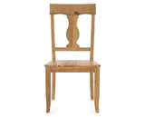 Canadel Champlain Dining Chair 5077 in Wood Seat and 01 Honey Washed, front view