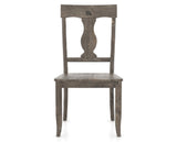 Canadel Champlain Dining Chair 5077 in Wood Seat and 08 Shadow, front view