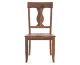 Canadel Champlain Dining Chair 5077 in Wood Seat and 33 Spice Washed, front view