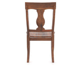 Canadel Champlain Dining Chair 5077 in Wood Seat and 33 Spice Washed, back view