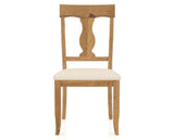 Canadel Champlain Dining Chair 5077 in 6K Sunbrella® and 01 Honey Washed, front view