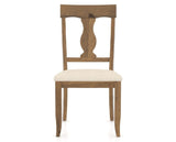 Canadel Champlain Dining Chair 5077 in 6K Sunbrella® and 03 Oak Washed, front view