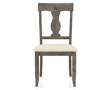 Canadel Champlain Dining Chair 5077 in 6K Sunbrella® and 08 Shadow, front view