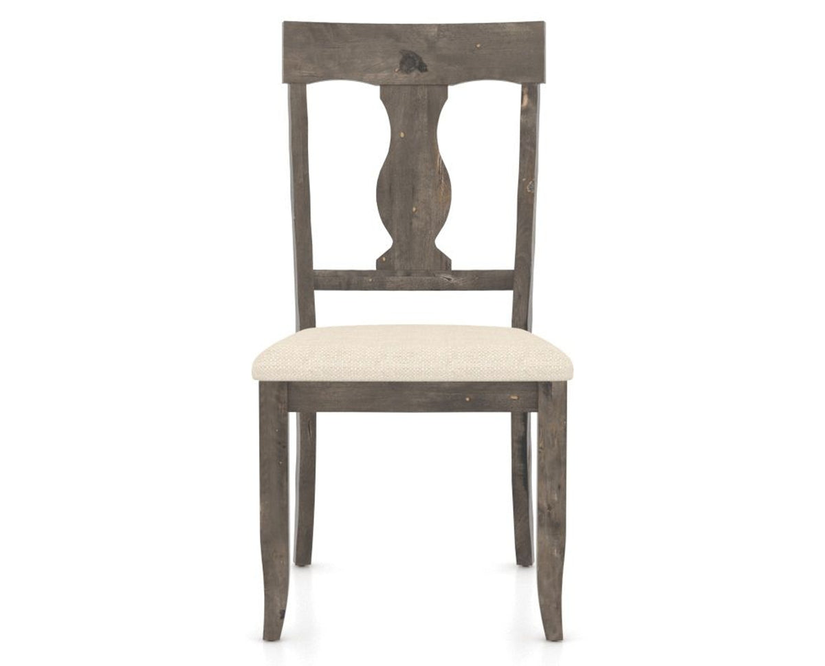 Canadel Champlain Dining Chair 5077 in 6K Sunbrella® and 08 Shadow, front view