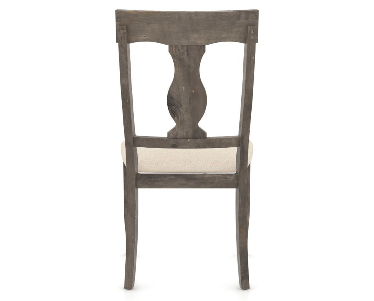 Canadel Champlain Dining Chair 5077 in 6K Sunbrella® and 08 Shadow, back view