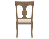 Canadel Champlain Dining Chair 5077 in 6K Sunbrella® and 25 Pecan Washed, back view