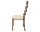 Canadel Champlain Dining Chair 5077 in 6K Sunbrella® and 72 Heritage Nature, side view