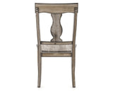 Canadel Champlain Dining Chair 5077 in Wood Seat and 72 Heritage Nature, back view
