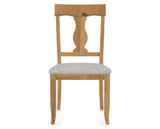 Canadel Champlain Dining Chair 5077 in 7C Fabric and 01 Honey Washed, front view