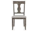 Canadel Champlain Dining Chair 5077 in 7C Fabric and 08 Shadow, front view