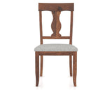 Canadel Champlain Dining Chair 5077 in 7C Fabric and 33 Spice Washed, front view