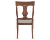 Canadel Champlain Dining Chair 5077 in 7C Fabric and 33 Spice Washed, back view
