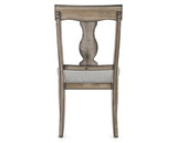 Canadel Champlain Dining Chair 5077 in 7C Fabric and 72 Heritage Nature, back view