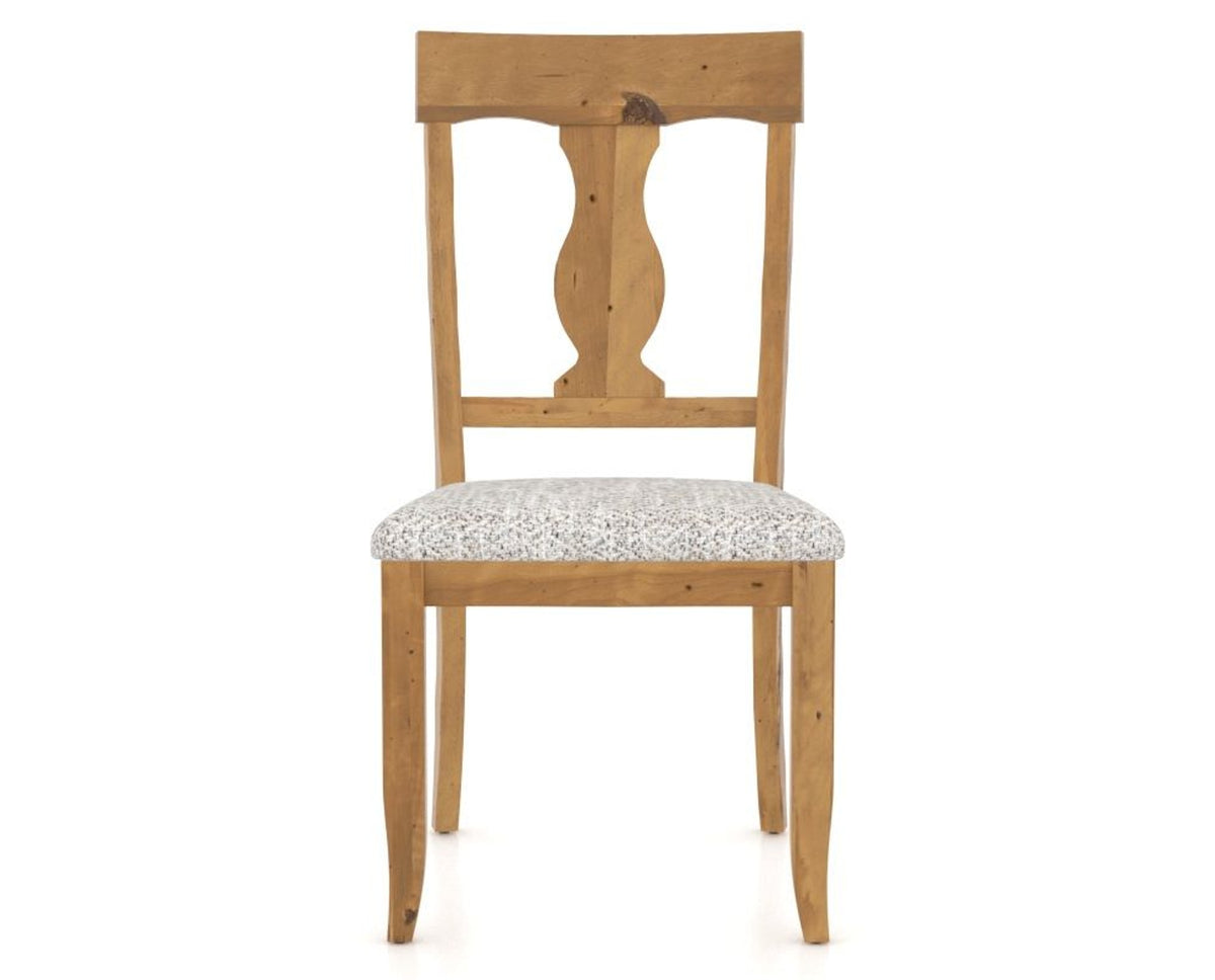 Canadel Champlain Dining Chair 5077 in FP Crypton® and 01 Honey Washed, front view