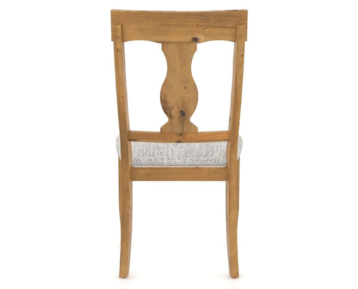 Canadel Champlain Dining Chair 5077 in FP Crypton® and 01 Honey Washed, back view