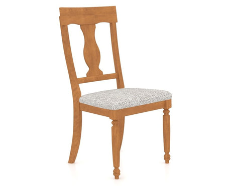 Canadel Dining Chair 5077 in FP Crypton® and 01 Honey Washed, three-quarter view