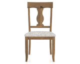 Canadel Champlain Dining Chair 5077 in FP Crypton® and 03 Oak Washed, front view