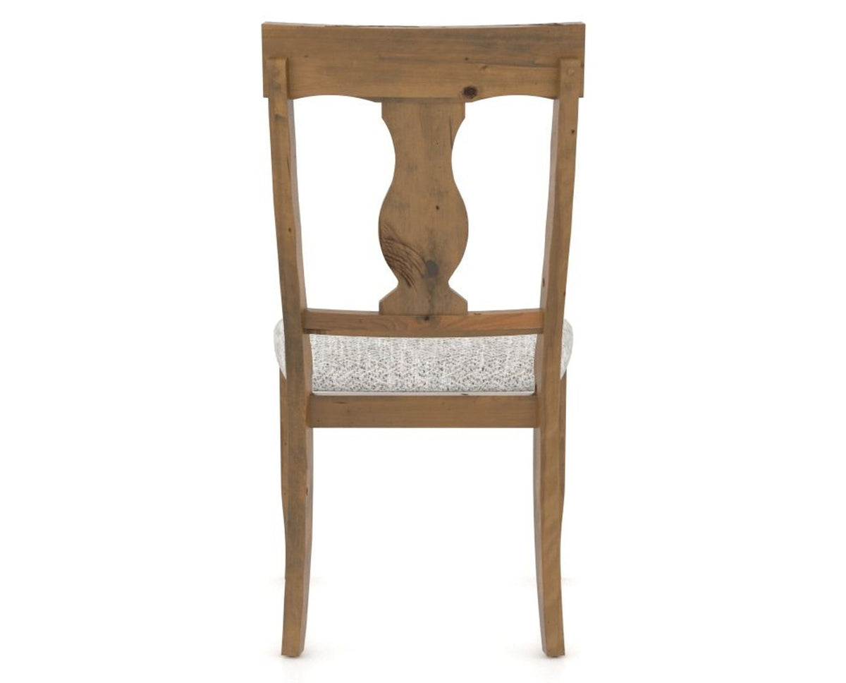 Canadel Champlain Dining Chair 5077 in FP Crypton® and 03 Oak Washed, back view