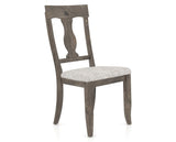 Canadel Champlain Dining Chair 5077 in FP Crypton® and 08 Shadow, three-quarter view
