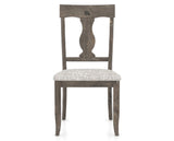 Canadel Champlain Dining Chair 5077 in FP Crypton® and 08 Shadow, front view