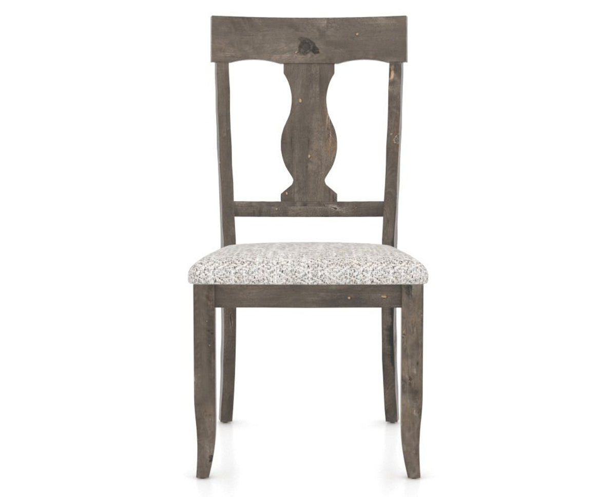 Canadel Champlain Dining Chair 5077 in FP Crypton® and 08 Shadow, front view
