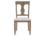 Canadel Champlain Dining Chair 5077 in FP Crypton® and 25 Pecan Washed, front view