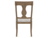 Canadel Champlain Dining Chair 5077 in FP Crypton® and 25 Pecan Washed, back view