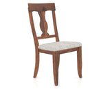Canadel Champlain Dining Chair 5077 in FP Crypton® and 33 Spice Washed, three-quarter view